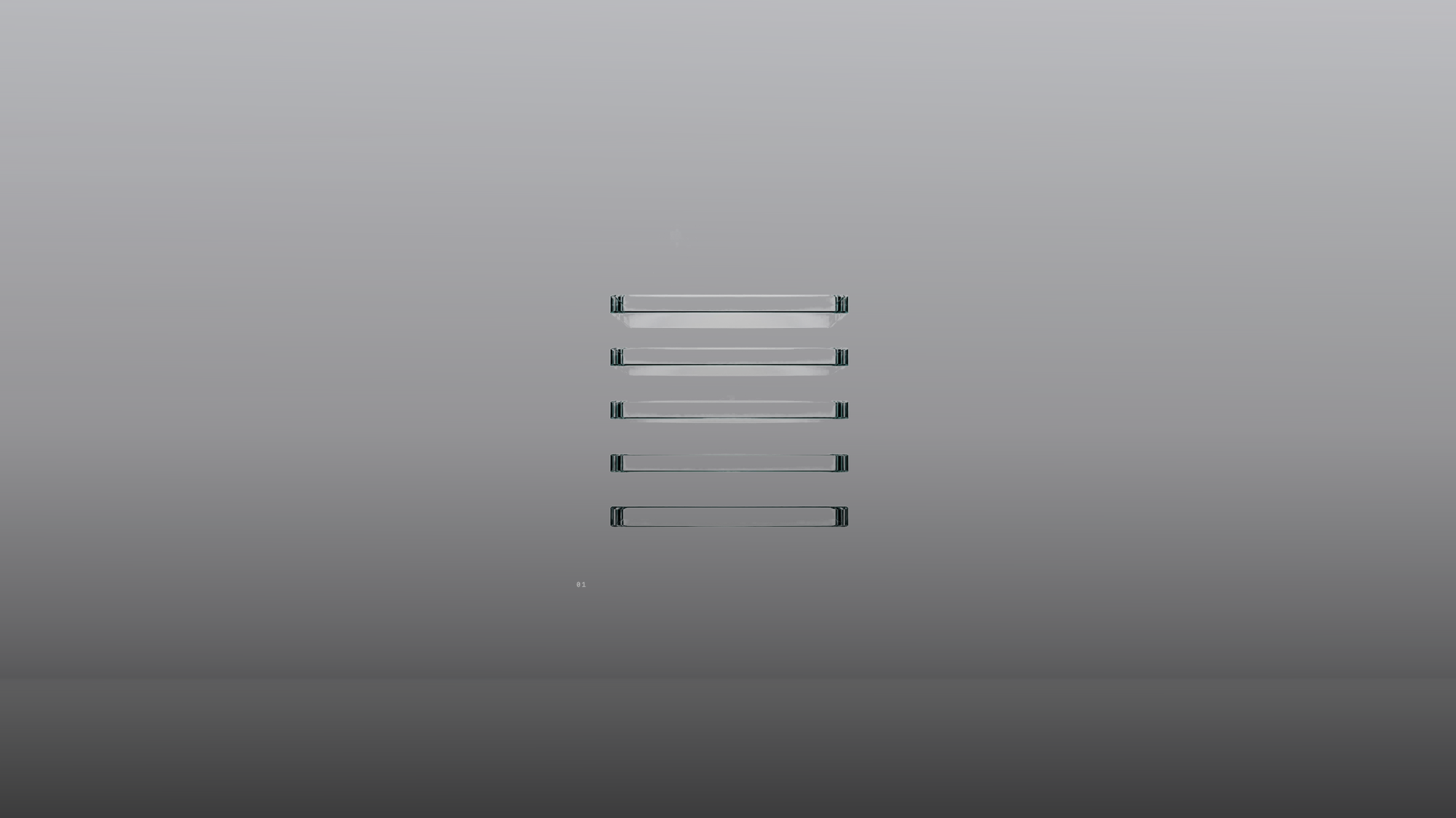 Dimmi aOS glass stack — five composable layers